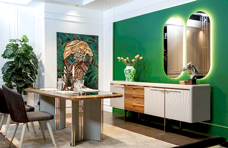 Vina White Yemek Odası Takımı